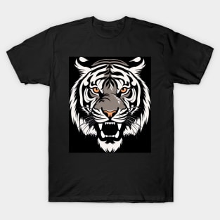 Majestic tiger in black and white vector - 3 T-Shirt